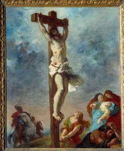 Kristus na kříži. Obraz Eugene Delacroix (1798-1863) od Ferdinand Victor Eugene Delacroix