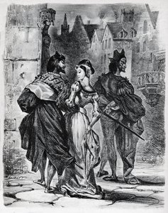 Faust, Gretschen a Mefistofeles od Ferdinand Victor Eugene Delacroix