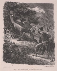 Faust a Mefistofeles v pohoří Harz od Ferdinand Victor Eugene Delacroix