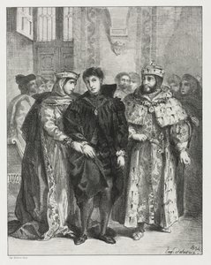 Hamlet, 1834. od Ferdinand Victor Eugene Delacroix