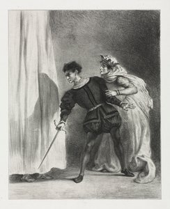 Hamlet: Vražda Polonia, 1834. od Ferdinand Victor Eugene Delacroix