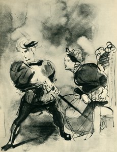 Hamlet a Polonius, 30. léta 19. století, 1943. od Ferdinand Victor Eugene Delacroix