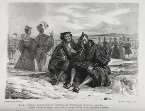 Ilustrace k Faustovi: Faust a Wagner, 1828. od Ferdinand Victor Eugene Delacroix