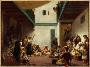 Židovská svatba v Maroku. Obraz Eugene Delacroix (1798-1863) od Ferdinand Victor Eugene Delacroix