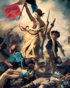 Liberty Leading the People, 28. července 1830, c.1830-31 (detail) (olej na plátně) od Ferdinand Victor Eugene Delacroix