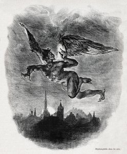 Mefistofeles od Ferdinand Victor Eugene Delacroix