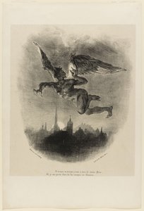 Mefistofeles ve vzduchu (frontispis z Fausta) od Ferdinand Victor Eugene Delacroix