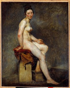Sedí nahá říká slečna Rose. Obraz Eugene Delacroix (1798-1863)
