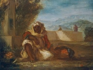Prodejce pomerančů v Maroku. Kolem roku 1835 od Ferdinand Victor Eugene Delacroix