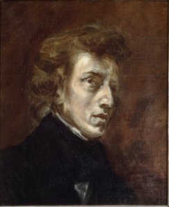 Portrét Frederica Chopina od Ferdinand Victor Eugene Delacroix