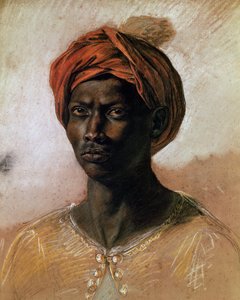 Portrét Turka v turbanu, kolem roku 1826 (pastel na papíře)