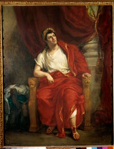 Portrét komika Francois-Josepha (Francois Joseph) Talma (1763-1826) interpretujícího Nera v díle Britannicus””” od Jeana Racina”” Obraz Eugene Delacroix (1798-1863) 1853 Rozm. 0,92 x 0,73 m Paříž, francouzská komedie od Ferdinand Victor Eugene Delacroix