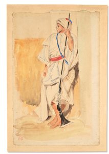 Stojící Arab (tužka akvarel a kvaš na papíře) od Ferdinand Victor Eugene Delacroix