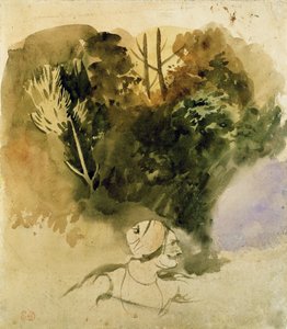 Studie Gurkhy z indické armády, 1830 od Ferdinand Victor Eugene Delacroix