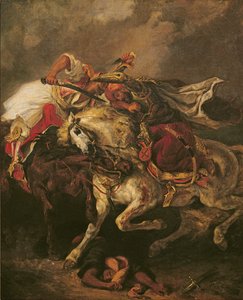 Bitva o Giaour a Hassan, po Byronově básni „Le Giaour“, 1835