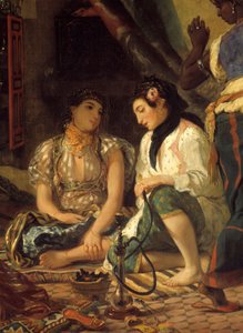 Ženy z Alžíru v jejich bytě Detail. Obraz Eugene Delacroix od Ferdinand Victor Eugene Delacroix