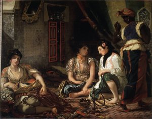Alžírské ženy ve svém bytě od Ferdinand Victor Eugene Delacroix