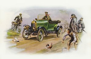 Morris Oxford 10hp (barevná litografie)