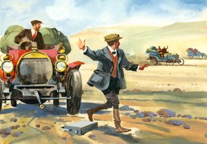 Motorový závod na deset tisíc mil (kvaš na papíře) od Ferdinando Tacconi