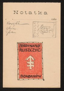 Exlibris Ferdynanda Ruszczyca - Entwurf od Ferdynand Ruszczyc