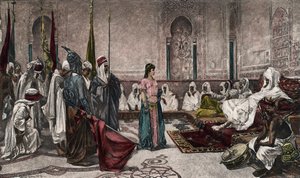 Státní vězeň v Alhambře (barevný hlubotisk) od Ferencz Frans Eisenhut