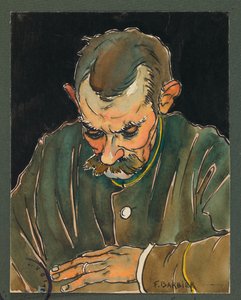 Phongeron čte dopis své ženy, Gustrow od Fernand Barbier