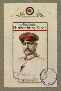Portrét Hindenbourga na krabičce tabáku od Fernand Barbier