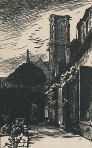 Nevers – katedrální věž, 1919 od Fernand Chalandre