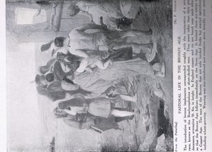 Pastýřský život v době bronzové, ilustrace z „Hutchinsonových dějin národů“, kolem roku 1910 od Fernand Cormon