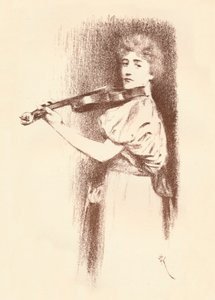 Houslista, c1898 od Fernand Khnopff