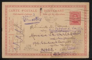 Postkarte an Maria Biermé