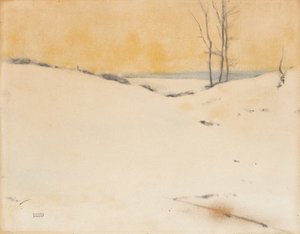 Ve sněhu, kolem roku 1916 od Fernand Khnopff