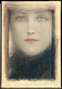 Hlava ženy, kolem roku 1910 od Fernand Khnopff