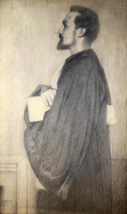 Portrét muže (tužka na papíře) od Fernand Khnopff