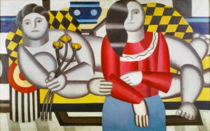 „Femme tenant des fleurs“ (Žena držící květiny) od Fernand Leger