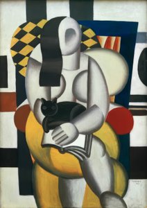 Žena s kočkou od Fernand Leger