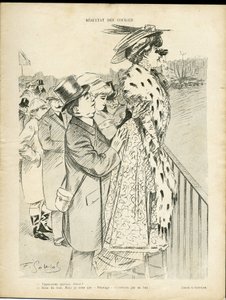 Ilustrace Gottloba (1873-1935) v Le Lire, 21.12.07 - Výsledky závodů - Láska, Móda, Život bohatých, Hippismus - Ženy od Fernand Louis Gottlob
