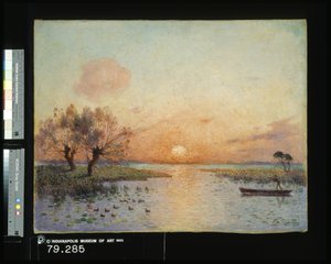 Rybník při západu slunce (La Mare Au Coucher Du Soleil) (olej na plátně)