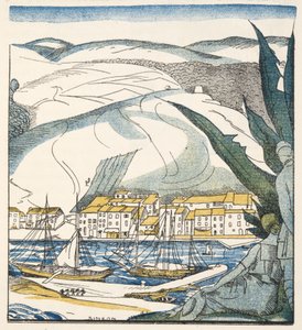 Antibes, z Gazette de Bon Ton, hospoda. 1920 (tisk šablony)