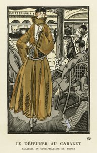 Oběd v Kabaretu, hospoda. 1921 (tisk šablony) od Fernand Siméon