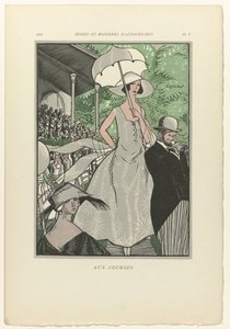 Módy a způsoby dneška, 1922, Pl. 5: Na závodech od Fernand Siméon