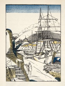St Tropez z Gazette de Bon Ton, hospoda. 1920 (tisk šablony)
