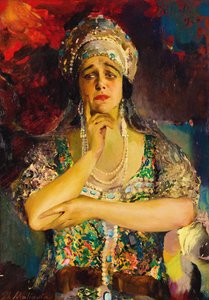 Portrét zpěvačky Naděždy Plevitské, 1924