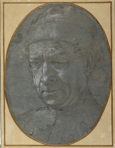 Hlava staršího muže v čepici (kovový hrot na modrošedém připraveném papíru) od Filippino Lippi