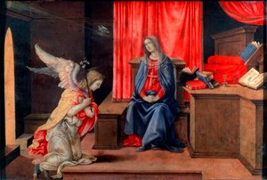 Zvěstování, počátek 90. let 14. století od Filippino Lippi