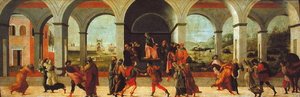 Tři scény z historie Virginie (olej na panelu) od Filippino Lippi