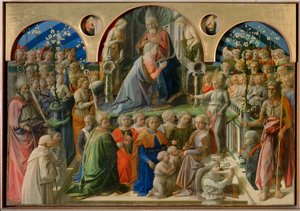 Korunovace Panny Marie ... (tempera na dřevě) od Filippo (workshop of) Lippi