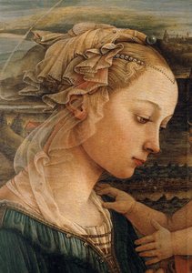 Madona ... (tempera na dřevě) od Filippo (workshop of) Lippi