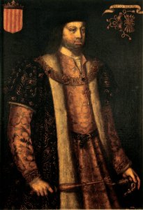 Portrét katolického krále Ferdinanda II Aragonského (1479-1516) od Filippo Ariosto