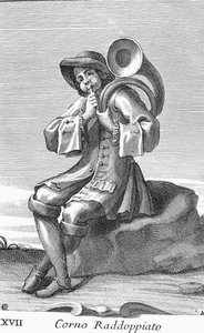 Dvojitý roh, deska XVII z Armonica Cabinet, 1722
